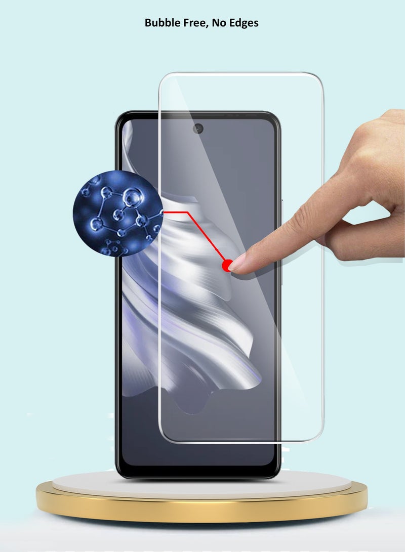 جيماكس واقي شاشة من الزجاج المقسى من سلسلة بريميوم بحواف منحنية 9H 2.5D لهاتف Tecno Spark 20 Pro 4G 2023 / Spark 20 Pro 5G 2024 شفاف - Image 4