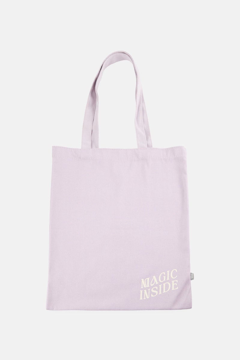 Muy Mucho Women Graphic Print Tote Bag, Lavender - Image 1