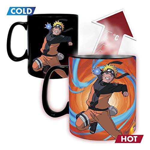 ABYSTYLE Naruto Shippuden Naruto and Sasuke Heat Change Mug and Coaster Gift Set Anime Manga Drinkware Merch - Image 3