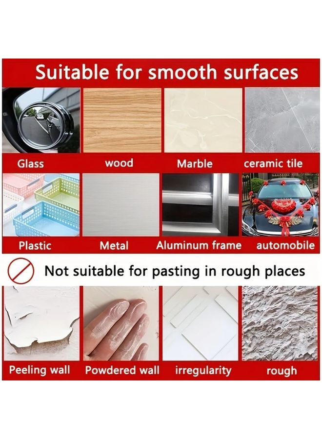 60pcs Reusable Clear Mounting Tape Waterproof Removable Adhesive For Wall Decor - Image 5