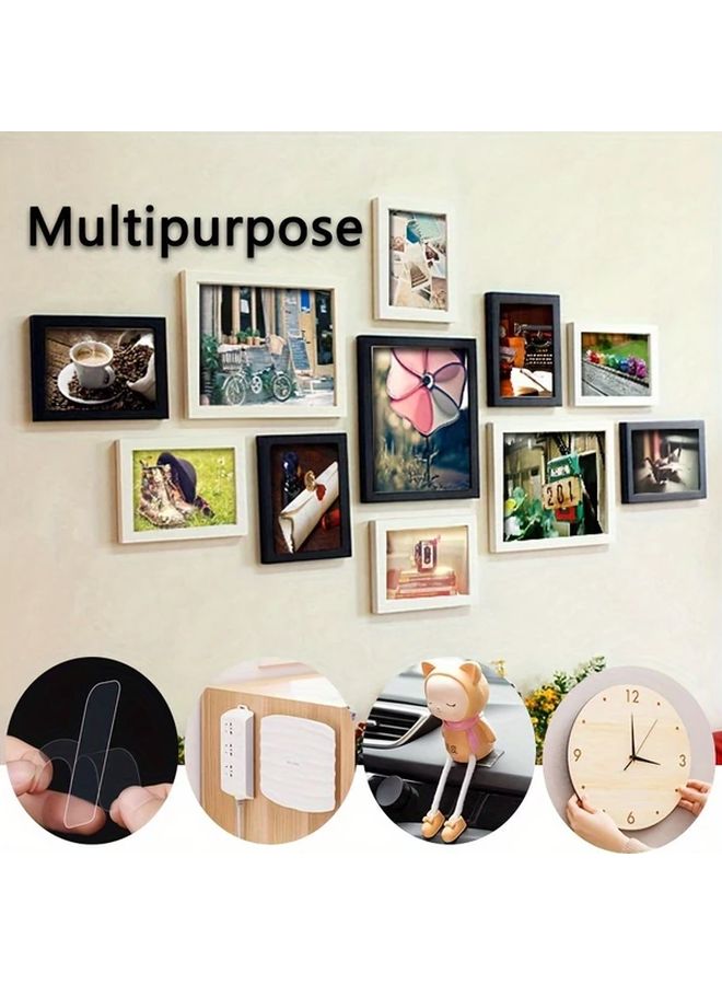 60pcs Reusable Clear Mounting Tape Waterproof Removable Adhesive For Wall Decor - Image 4