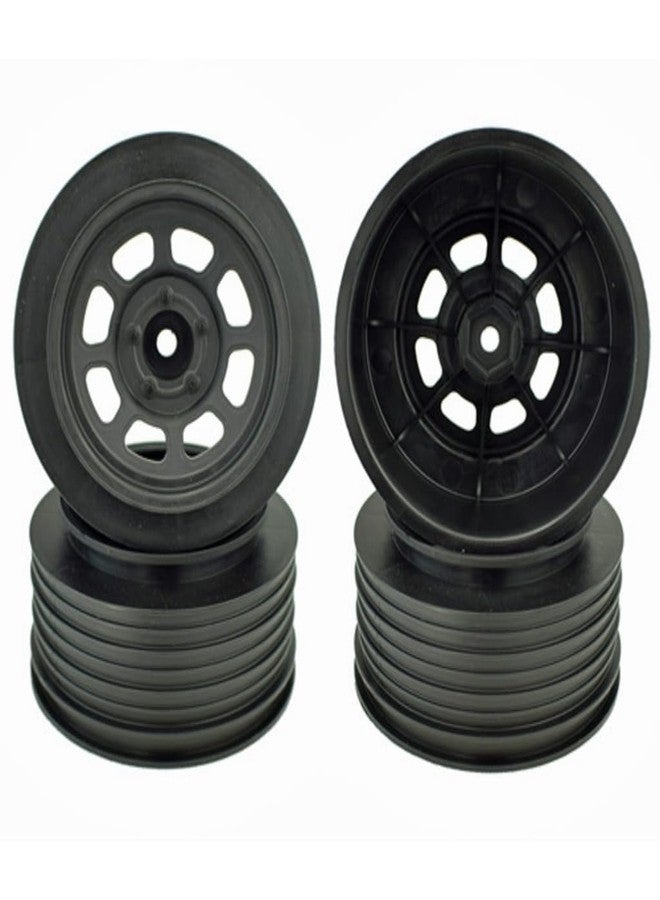 DE Racing Speedway Short Course Wheels (Black) (2) (21.5mm Backspace) (Slash Rear) w/12mm Hex