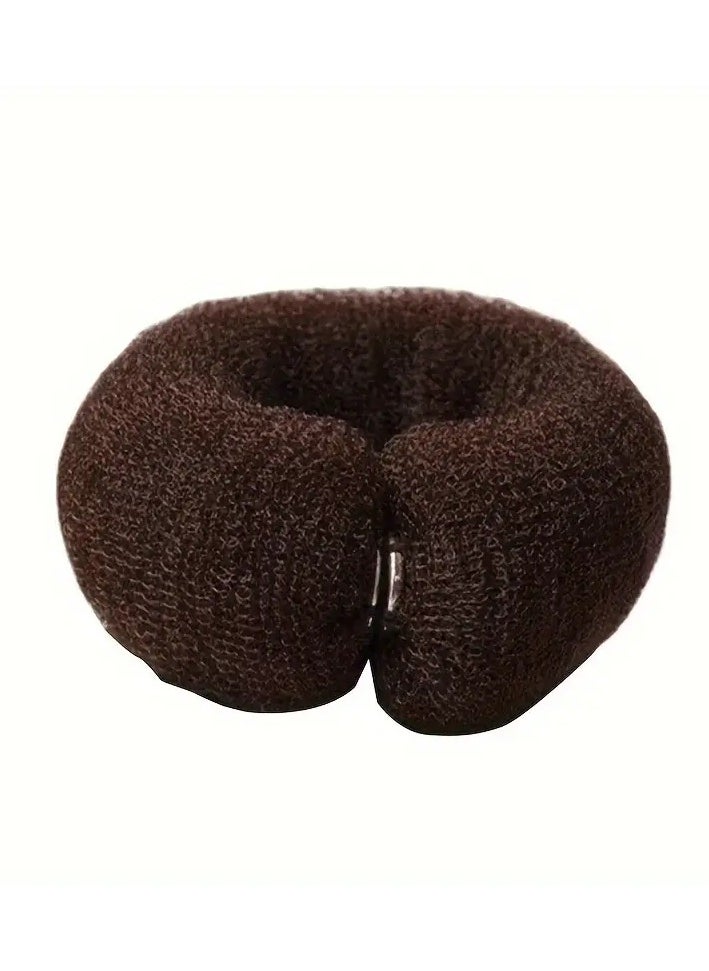 Goolsky - 2pcs Invisible Solid Fluffy Hair Ties, Women Girls Trendy Simple Hair Accessories With Buckles, Ideal choice for Gifts - Image 1