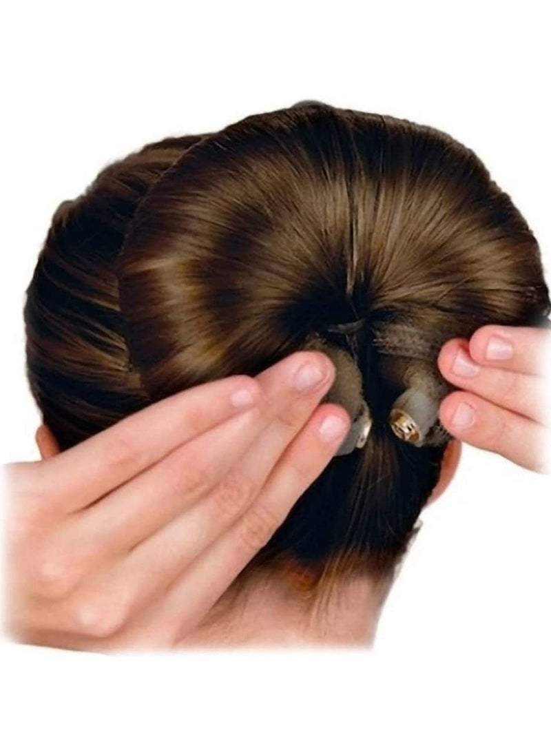 Goolsky - 2pcs Invisible Solid Fluffy Hair Ties, Women Girls Trendy Simple Hair Accessories With Buckles, Ideal choice for Gifts - Image 1
