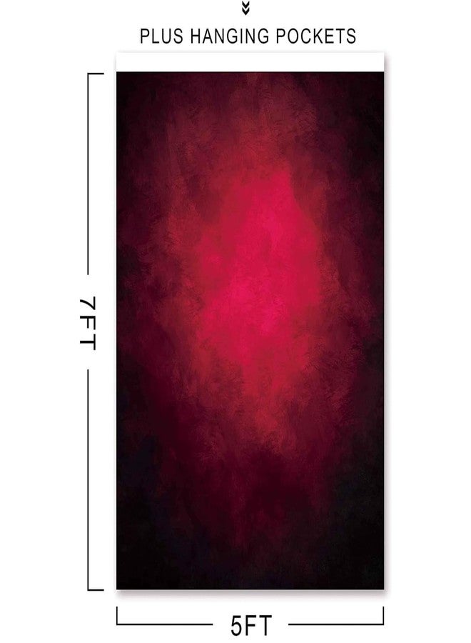 Haboke 5X7ft Abstract Red Portrait Photography Backdrops for Photo Shoot Studio Booth Props with Thick Ployester Roller Pocket on Top - Image 3