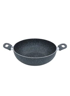 RUOQI Rocky dark gray granite deep frying pan 30 cm  - Image 1