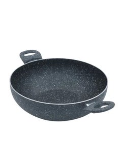 RUOQI Rocky dark gray granite deep frying pan 30 cm  - Image 3