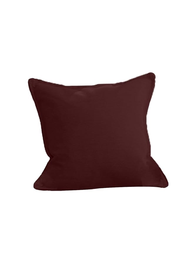 erorex Linen Square Decorative Cushion Microfiber Filler 30X30 Maroon Red - Image 1