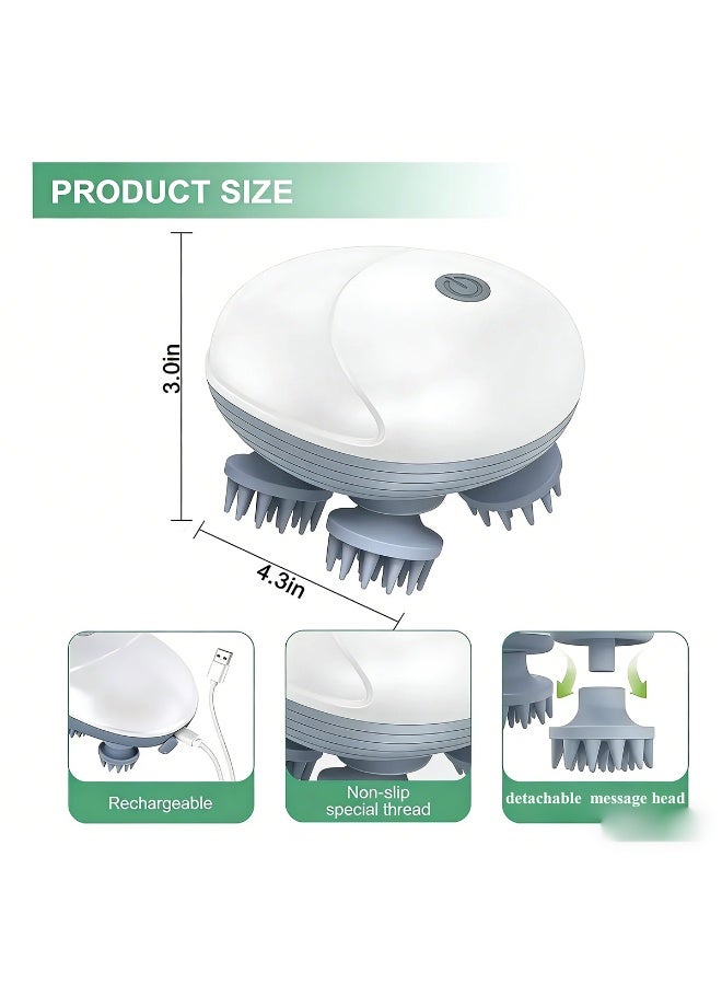 Rechargeable Waterproof Scalp Massager – 3-Speed Handheld Device for Full-Body Relaxation & Pet Grooming - Image 2