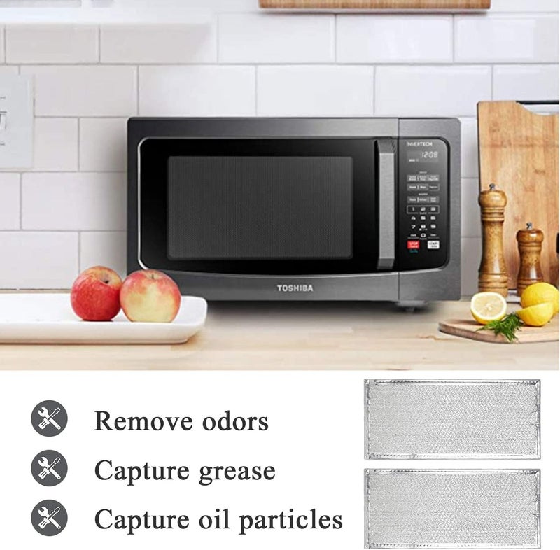 APPLIANCEMATES WB06X10596 Microwave Grease Filter for GE Oven Range Hoods, Countertop Microwave Filter Replacement, Aluminum Mesh, 13.5 inches x 6 inches Replaces Part # PS952418, Pvm1870sm3ss, 2 Pack - Image 4