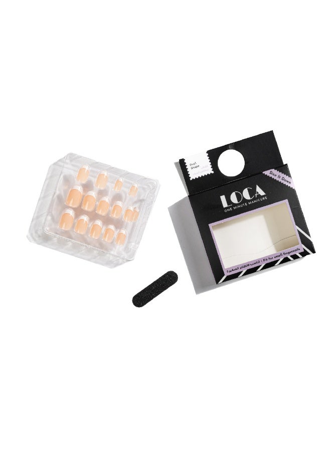 loca Small Nails #N7-Oval Shape french natural - Image 3