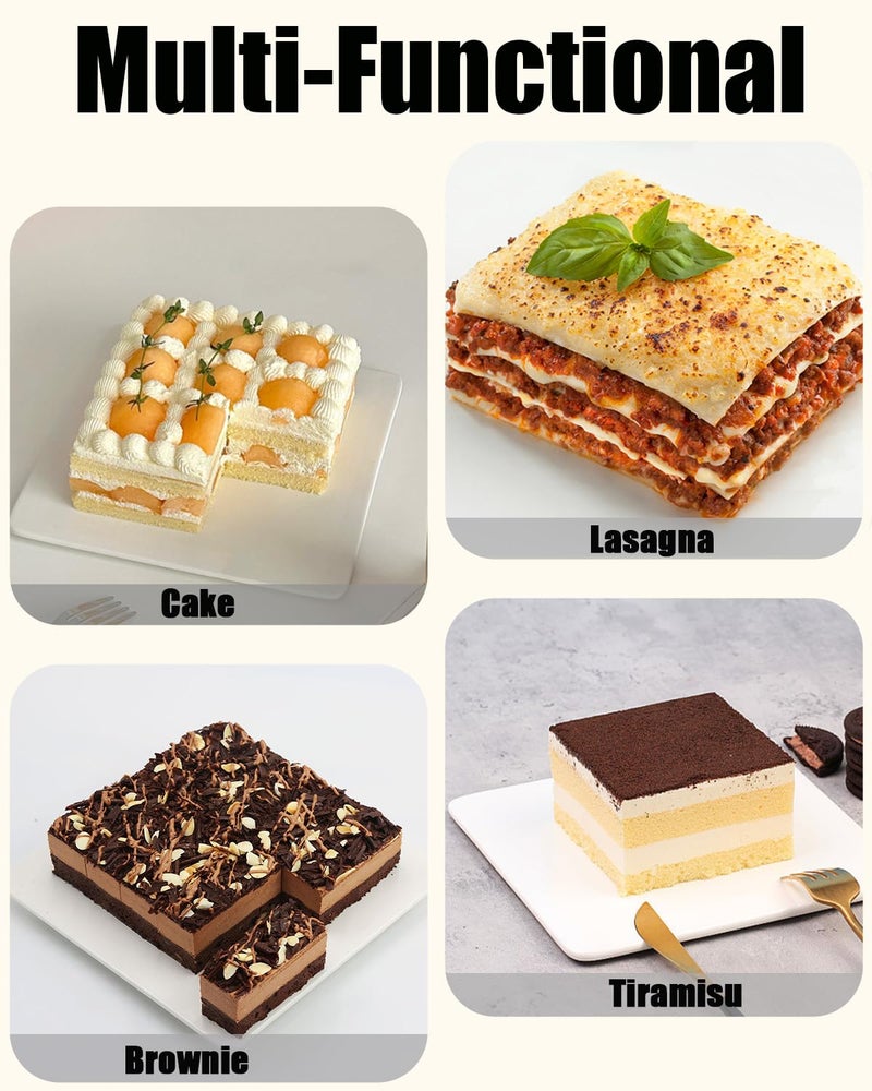 LGQUK 6 inch Square Cake Pans, Non-stick Silicone Baking Pan, Cake Molds for Brownies, Bread, Lasagna and Cake, 4 Pack for Oven, Microwave, Freezer and Dishwasher (Square-4 Colors) - Image 5