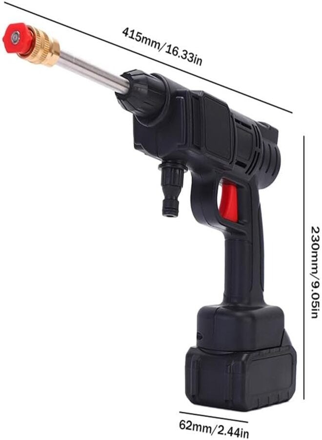 هومستر مسدس ماء عالي الضغط محمول لاسلكي 8 في 1 فوهة كهربائية عالية الطاقة قابلة لإعادة الشحن بطارية تنظيف كهربائي يدوي لتنظيف السيارة و الأرضيات سقي الزهور - Image 2