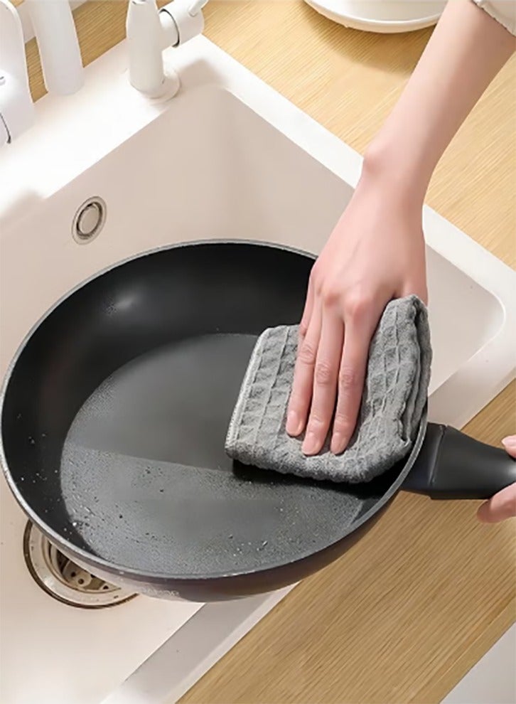 Bukela 100% Cotton Waffle Weave Kitchen Dish Cloths, Super Absorbent Soft Quick Dry Dish Towels, 12x12 Inches, 6-Pack, Gray - Image 4