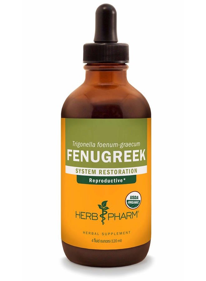 HERB PHARM مستخلص سائل عضوي معتمد من الحلبة لدعم الجهاز التناسلي الأنثوي - 4 أونصات - Image 1