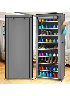 RollsTimi  10-Tiers Shoe Cabinet Rack Grey 60*30*160cm  - Image 3
