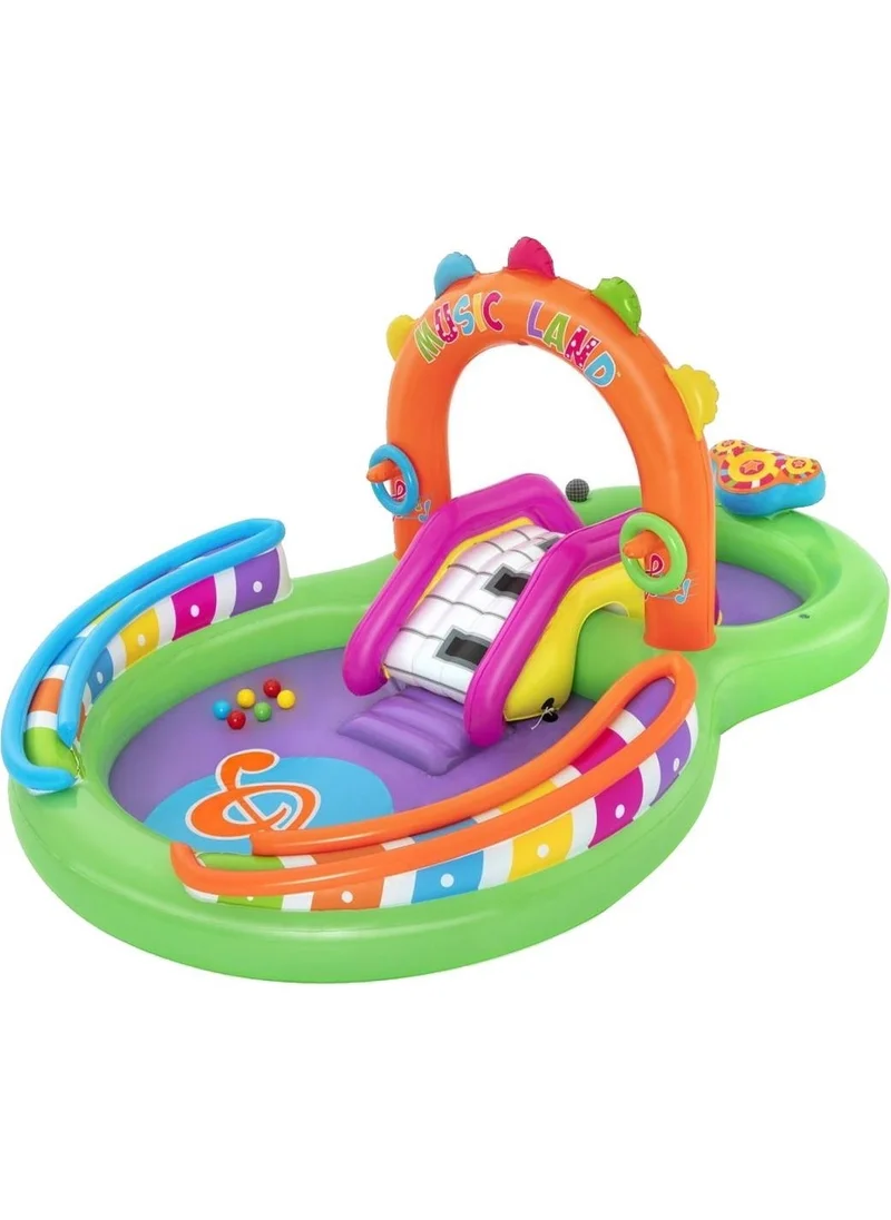 Bestway Pump- 53117, Amusement Park Inflatable Fun Pool with Slides