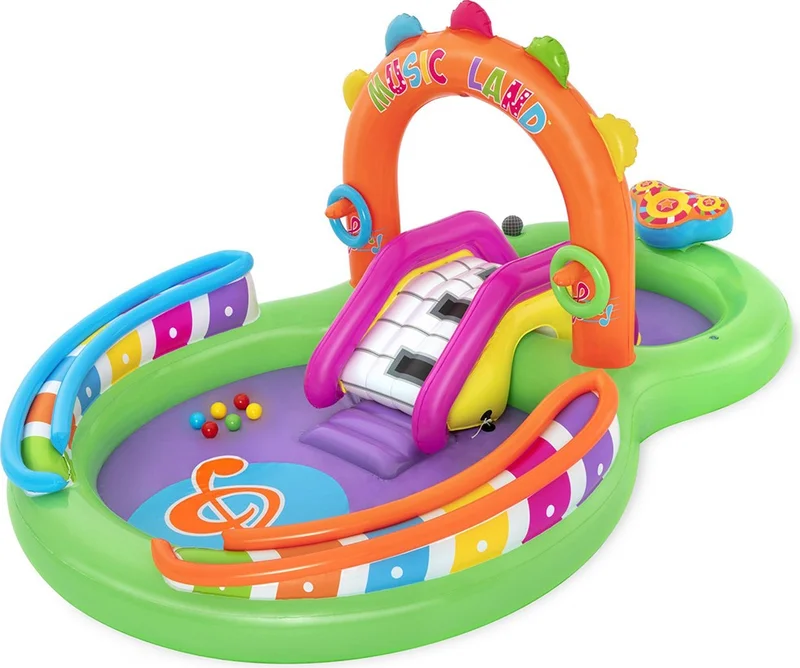 Bestway Pump- 53117, Amusement Park Inflatable Fun Pool with Slides