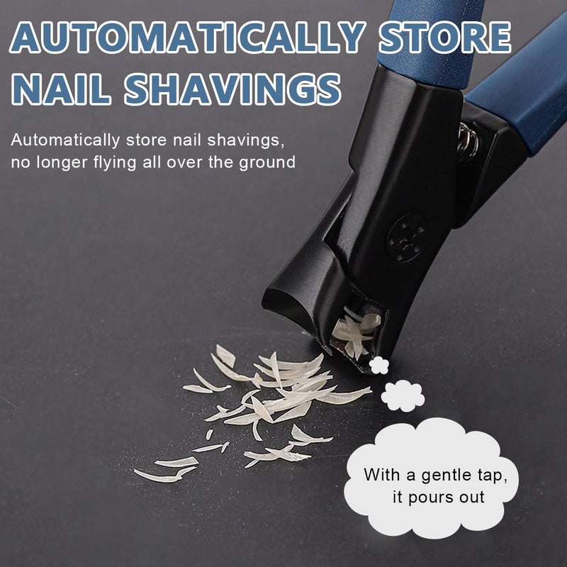 M'AYCREATE MAYCREATE® Thick Nail Clipper, Toenail Clipper with Long Handle Stainless Steel Nail Cutter for Tough Nails Thick Nails, Anti-splash Nail Clipper for Adults, Seniors, Manicure Nail Clipper - Image 5