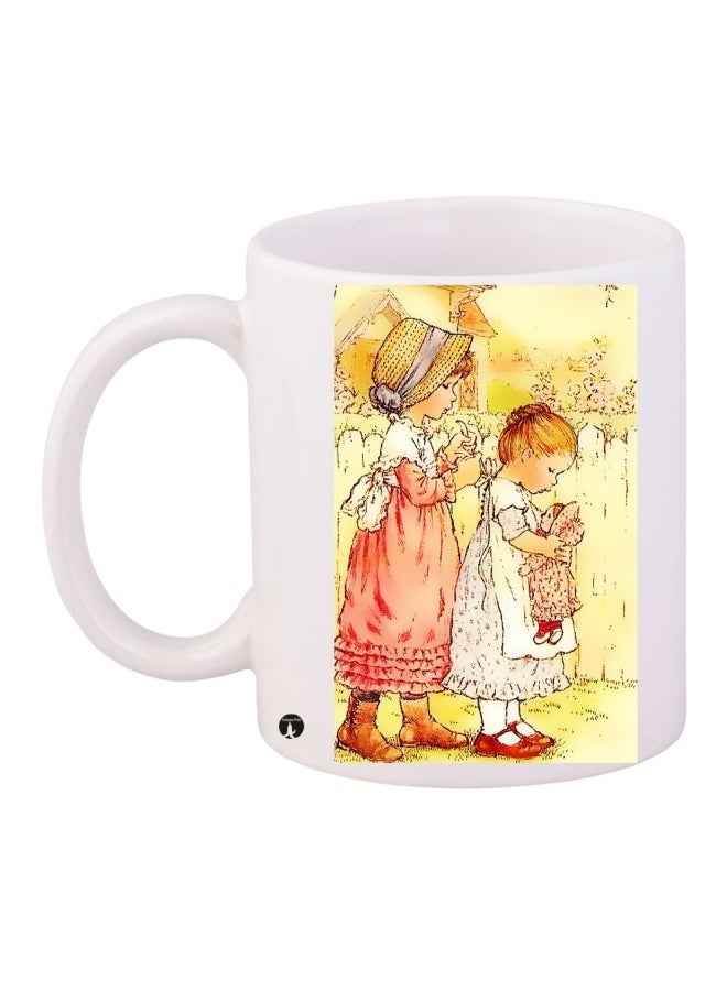 RYN Printed Coffee Mug White/Yellow/Red