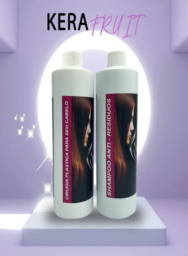 KERA FRUIT Cirugia Capilat Kera Fruit Tratamiento Profesional 1 litro + Shampoo Antiresiduo. Alisador De Buenos Resultados - Image 2