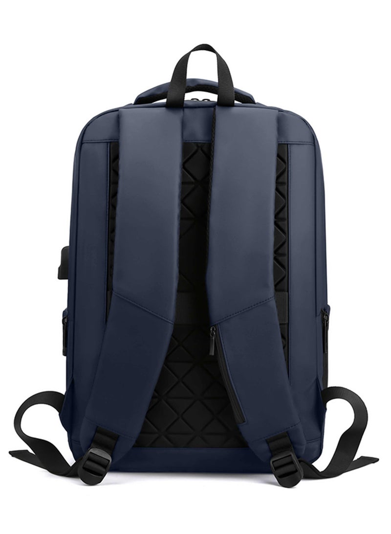 Hike Unisex Polyester Backpack 17.5-inch Water Resistant Computer Bag with Built in USB Port for Men and Women, HK2105-BLUE - Image 3