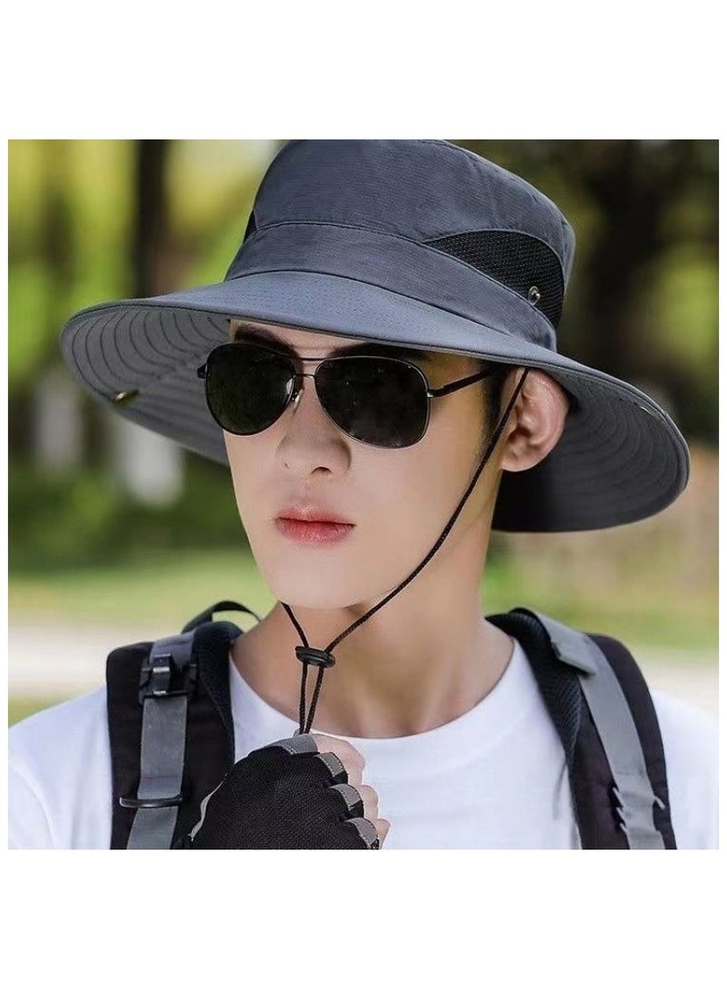 Wide Brim Sun Hat  UV Protection Waterproof Packable Bucket Hat for Men & Women, Fishing Hiking Beach Garden 