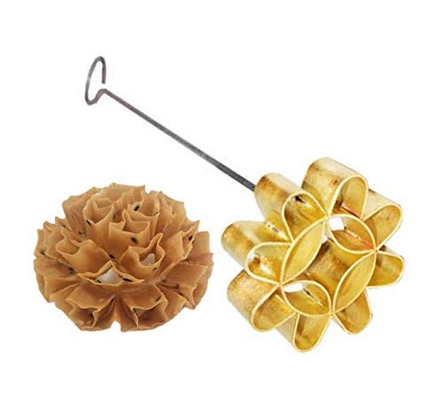 CoziNest Thai Dok Jok Sesame Cookies Brass Mold Maker Crispy Biscuit Blossom Lotus Flowers Thai Sunflower Cookie 3.15" (Medium) - Image 1
