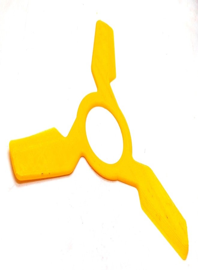 CERO ® 3D Printed Outdoor Trivenger Boomerang for Kids Fun & Skillful Throwing (Yellow PLA Plastic) - Image 2