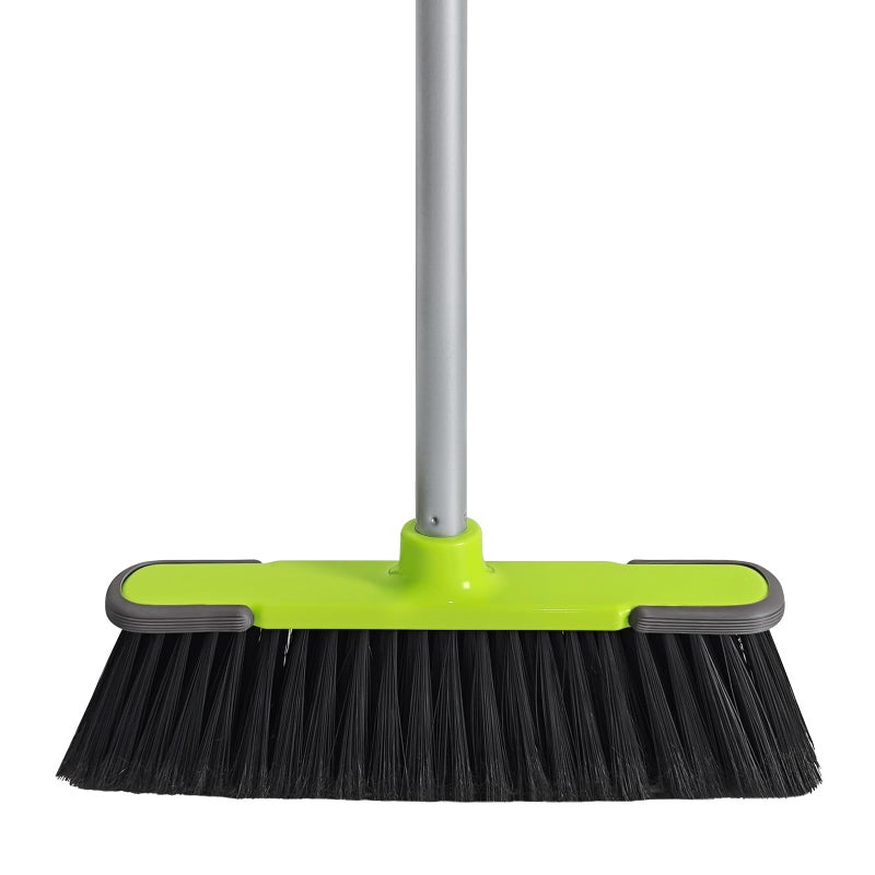 TrueYee Green Indoor Broom 54"" Long Handle House Broom For Floor Cleaning Sweeping Broom For Kitchen  Garage  Lobby  Patio And Garden - Image 1