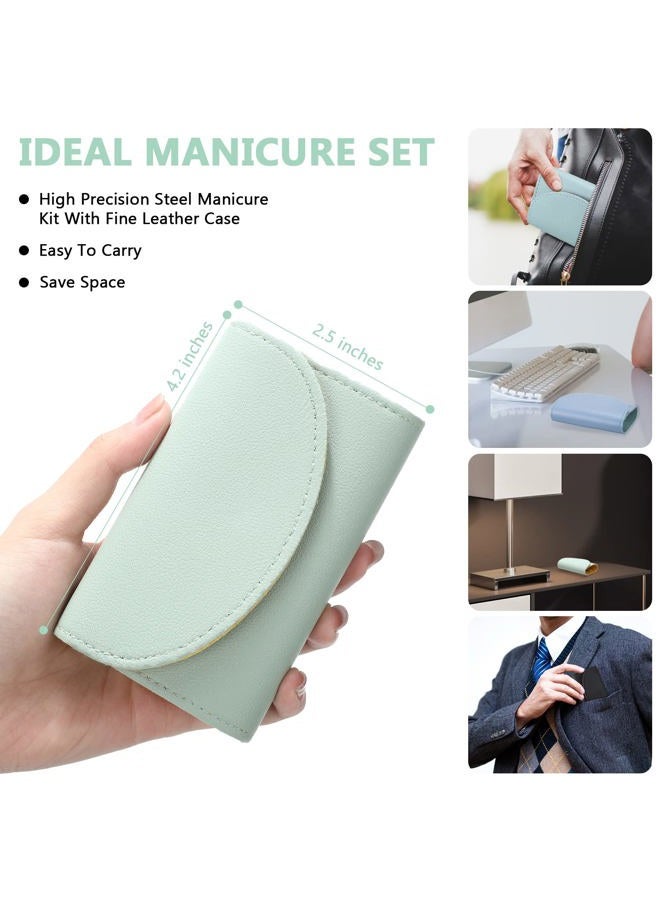Lanties 12 Set Manicure Set Bulk Mini Manicure Nail Clipper Kit 7 in 1 Stainless Steel Professional Nail Care Pedicure with Travel Portable Bag Grooming Kits for Women Men Home(Multi Color) - Image 2