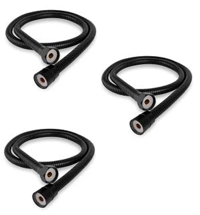 FLEXIBLE 15 METER PACK OF 3 TUBE SHOWER BLACK HOSE PIPEHAND SHOWER PIPEHEALTH FAUCET TUBE JET SPRAY PIPE STAINLESS STEEL