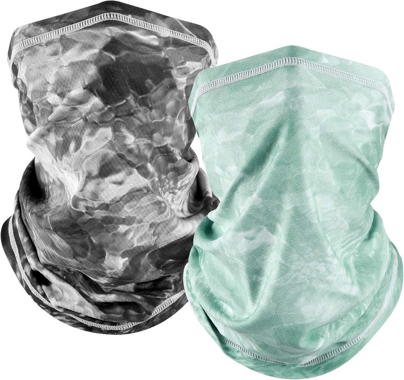 MCTi UV Neck Gaiter Mask, UPF 50 Bandana Balaclava Face Mask Breathable Cooling Sun Summer for Fishing Running 2 Packed … - Image 1