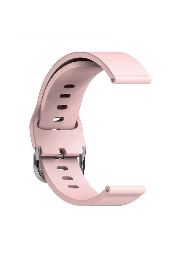 Sounce Silicone 22mm Replacement Watch Strap with Metal Buckle Compatible with Boat Xtend, Boat Xtend Pro, Noise Colorfit Pulse 2 Max, Noise Pulse Go Buzz, Fireboltt Phoenix, Fireboltt Rage, Boat Flash, Noise Colorfit Pulse Grand, Noise Colorfit Ultra Smart Watch & All Watches (Pink) - Image 1