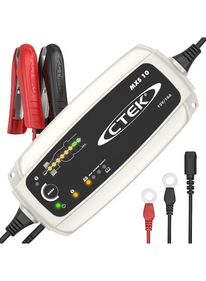 CTEK CTEK Multi MXS 10 Amp 12V 8-Stage Automatic Battery Charger & Conditioner | Intelligent Car Charger with Reconditioning and Supply Mode - Image 1