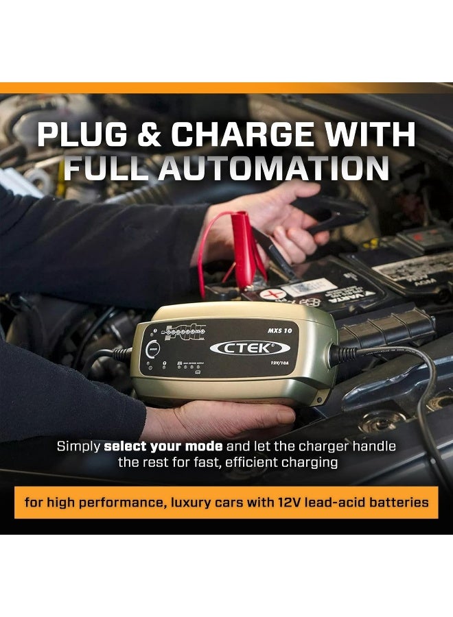 CTEK CTEK Multi MXS 10 Amp 12V 8-Stage Automatic Battery Charger & Conditioner | Intelligent Car Charger with Reconditioning and Supply Mode - Image 2