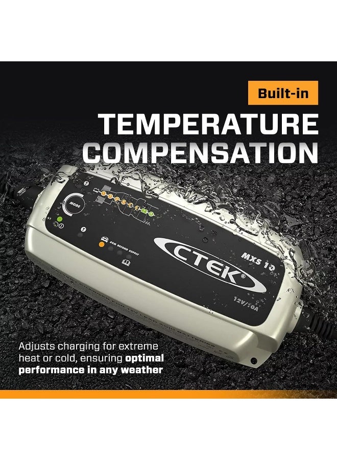 CTEK CTEK Multi MXS 10 Amp 12V 8-Stage Automatic Battery Charger & Conditioner | Intelligent Car Charger with Reconditioning and Supply Mode - Image 4