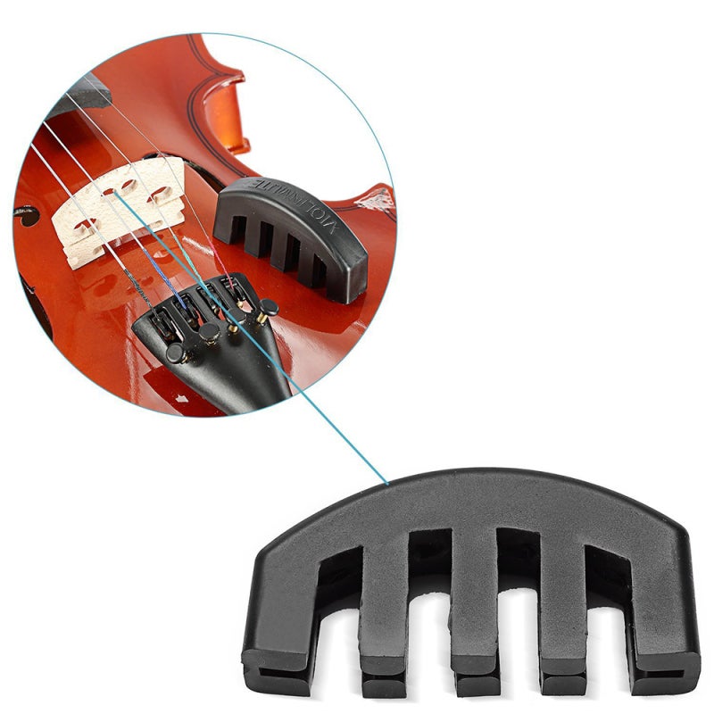 Violin Practice Mute 5-Prong Rubber Material - Superior Muting Effect Clear Tone Fiddle Silencer for 4/4 Violin Home Quiet Practice - Image 4
