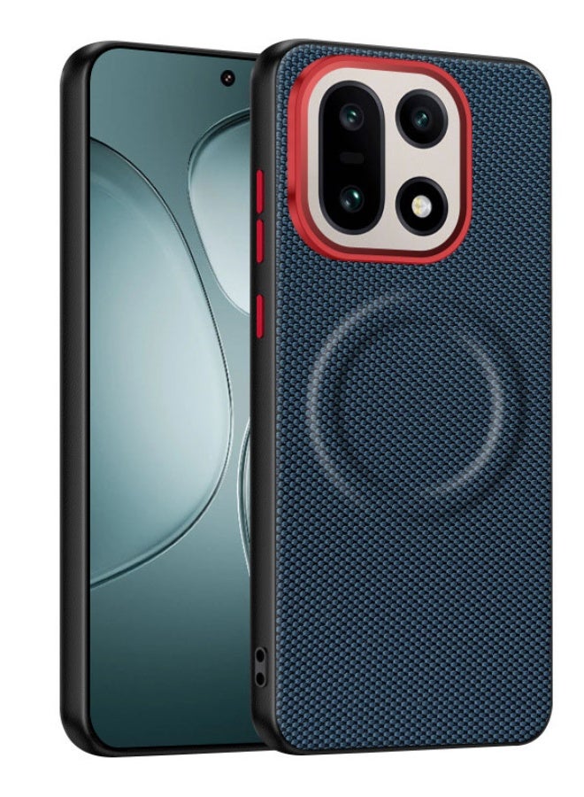 general Case for OnePlus 15, Metal Camera Lens Frame TPU Bumper Nylon Fiber Back Cover Shell Compatible with MagSafe Corners Shockproof Protection - Image 1