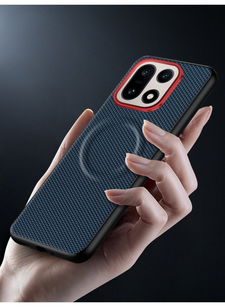 general Case for OnePlus 15, Metal Camera Lens Frame TPU Bumper Nylon Fiber Back Cover Shell Compatible with MagSafe Corners Shockproof Protection - Image 3