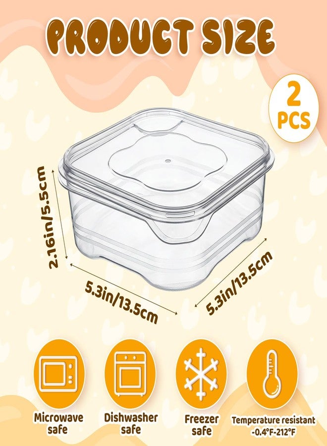 Bruislard Cheese Container for Refrigerator 2 Pcs Reusable Sliced Cheese Container Clear Plastic Cheese-Slice Holder for Fridge, Fruits, Vegetables - Image 2