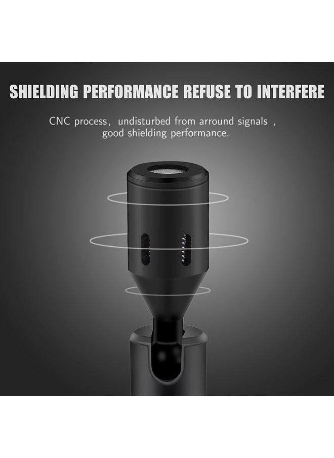 Generic - Mini Plug-in Smartphone Microphone Mobile Phone Mic Cardioid Pickup 3.5mm TRRS Plug 90° Angle Adjustable with 2pcs Windscreen for Smartphone Live Streaming Vlog Online Singing - Image 1