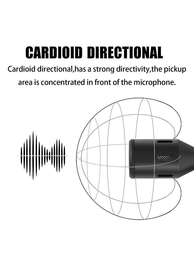Generic - Mini Plug-in Smartphone Microphone Mobile Phone Mic Cardioid Pickup 3.5mm TRRS Plug 90° Angle Adjustable with 2pcs Windscreen for Smartphone Live Streaming Vlog Online Singing - Image 1