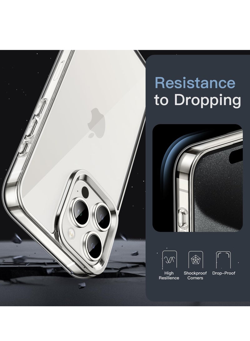 BORTONY iPhone 15 Pro Max Case 6.7 Inch Slim Soft Silicone Crystal Clear TPU Shockproof Full Body Protective Cover For Apple iPhone 15 Pro Max - Image 5