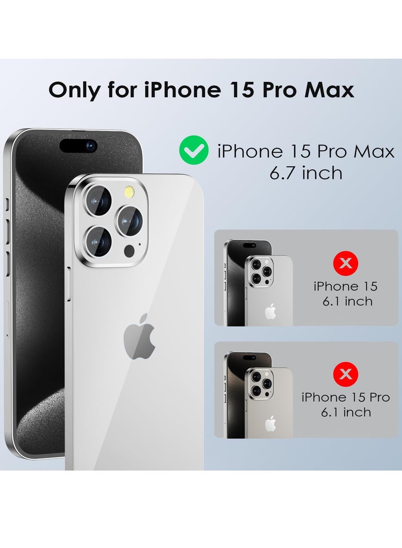 BORTONY iPhone 15 Pro Max Case 6.7 Inch Slim Soft Silicone Crystal Clear TPU Shockproof Full Body Protective Cover For Apple iPhone 15 Pro Max - Image 2