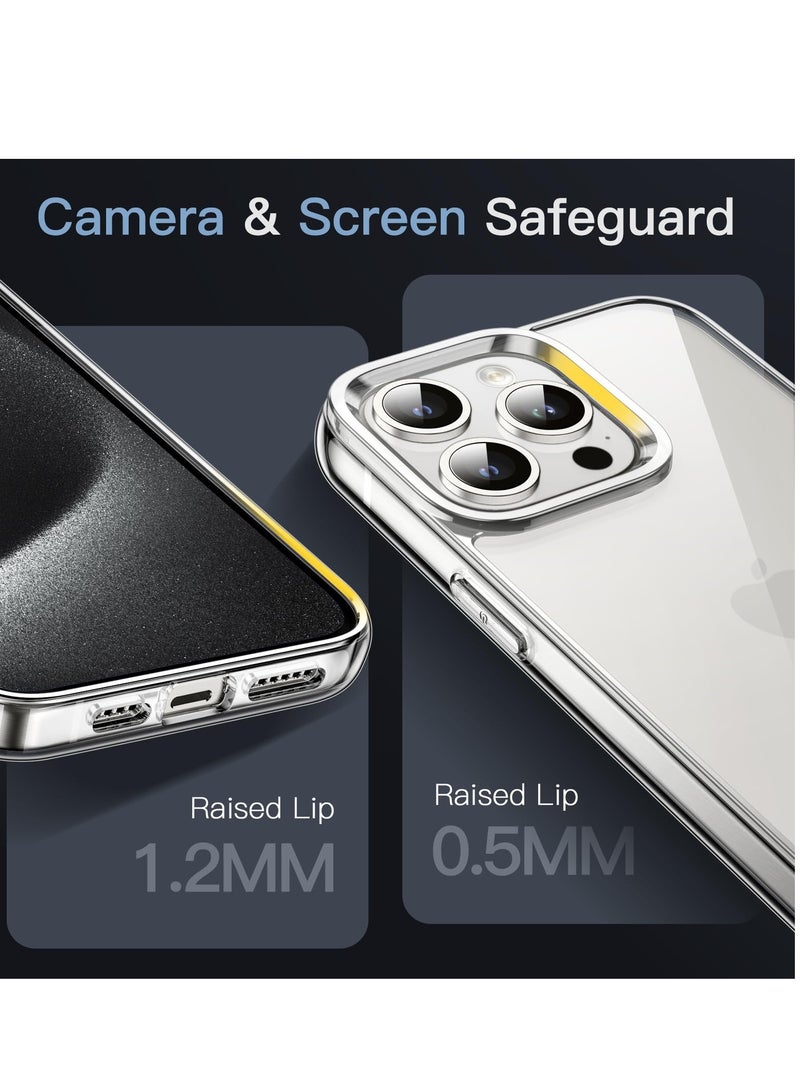 BORTONY iPhone 15 Pro Max Case 6.7 Inch Slim Soft Silicone Crystal Clear TPU Shockproof Full Body Protective Cover For Apple iPhone 15 Pro Max - Image 4