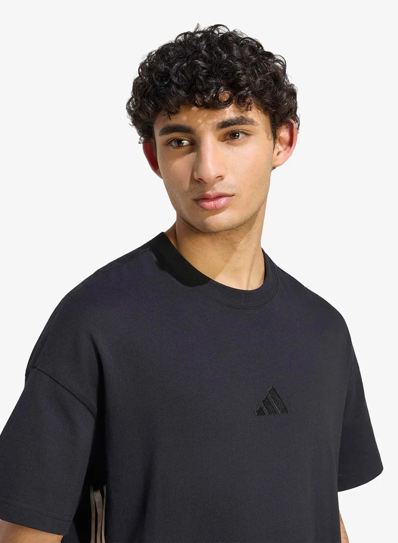 Adidas BLACK/OWHITE 3-Stripes T-Shirt for Men | Best Price UAE