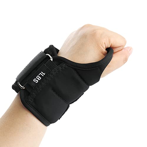 JORICY Wrist Weights with Thumb Loops Lock for Men Women Kids 2LBS Pair (1 LB Each Weight) Arm Ankle Weights Weighted Gloves for Running Walking Jogging Strength Training Gym Workout Cardio Exercises, Black - Image 4