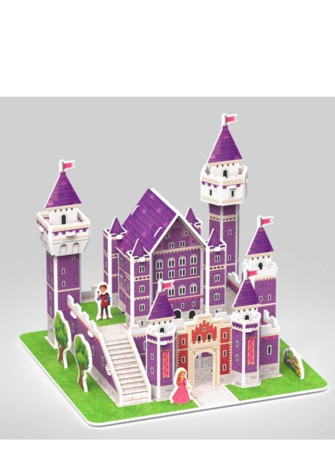 3D three-dimensional puzzles, children's parent-child toys, building houses, handmade puzzles, paper models, gift assembly, interaction  - Image 2