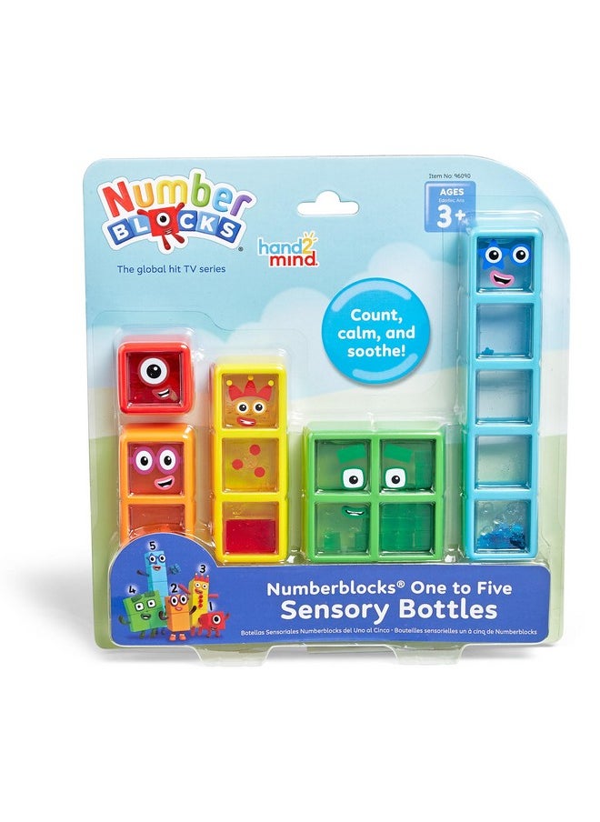 hand2mind hand2mind Numberblocks One to Five Sensory Bottles, Number Toys, Toddler Counting Toys, Calming Sensory Toys, Calm Down Corner Supplies, Social Emotional Learning, Stocking Stuffers for Kids 3-5  - Image 1